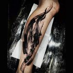 Awesome black & grey whale & paint strokes tattoo #dreamtattoo #mydreamtatoo