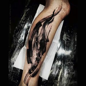 Awesome black & grey whale & paint strokes tattoo#dreamtattoo #mydreamtatoo
