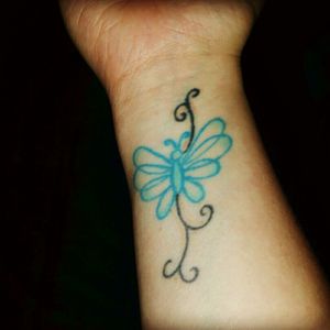 My first tattoo on my 18th birthday #butterfly #butterflytattoo #wrist