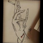 #drawing #draw #hand #zombie #cigarret