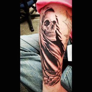 Tattoo in spring '16, part of a full sleeve and this little guys name is Reaper. #dreamtattoo