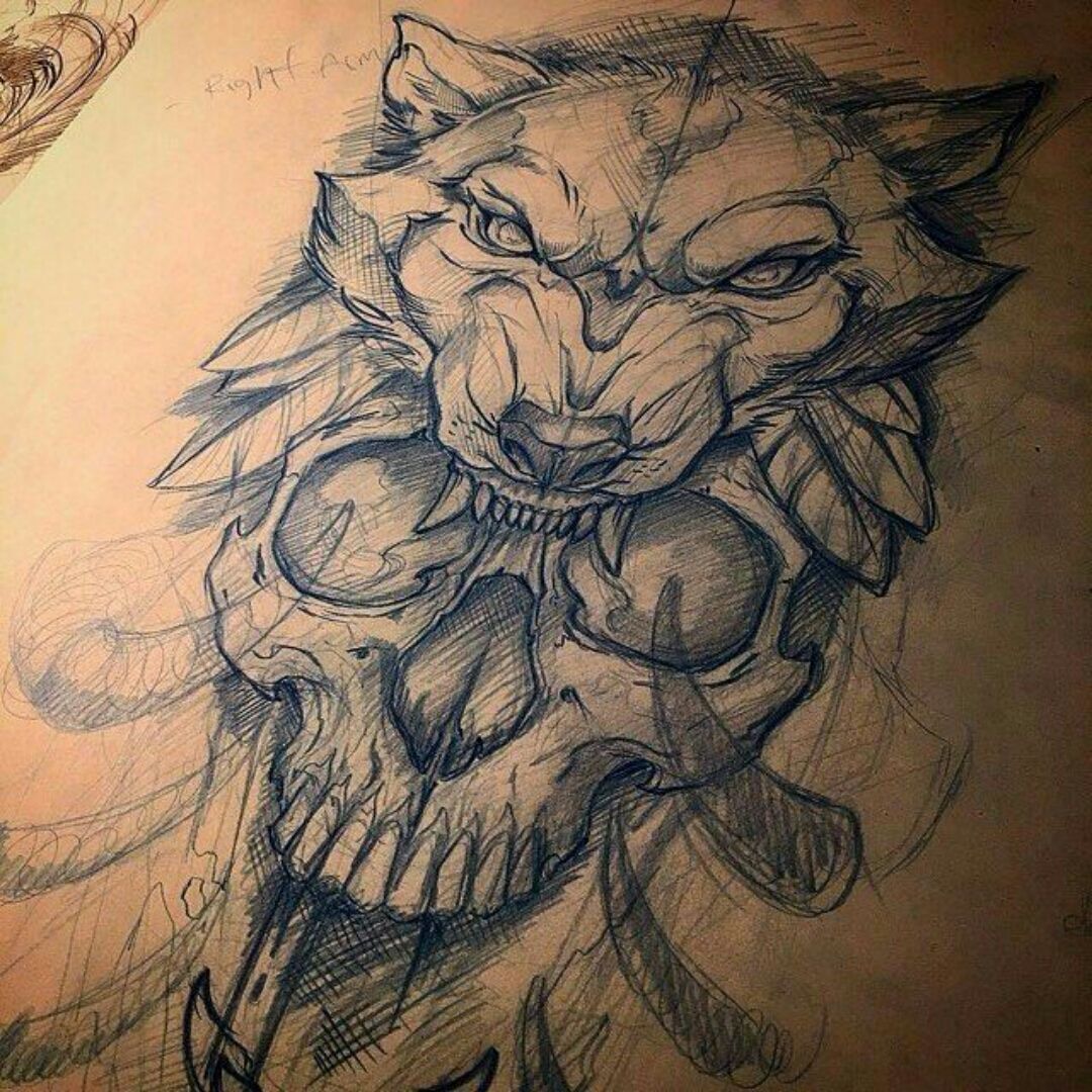 Wolf Skull Tattoo  Urban Ink