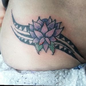 Tattoo number 3!#dusktilldawn#calgary #hiptattoos #lotus
