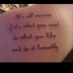It's all success if it's what you need, do what you like and do it honestly. #angelsandairwaves #morebandtats