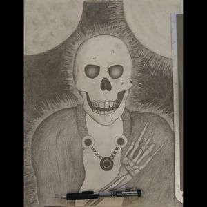 In progress drawing "Rock the grave"