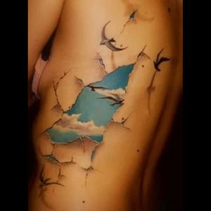 #3dtattoo  #birds #colours Flying in the sky