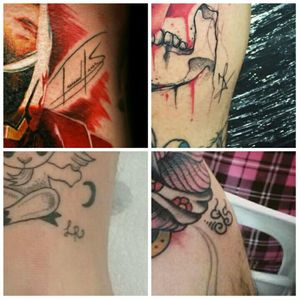 Some of my tattoos signed by artists
