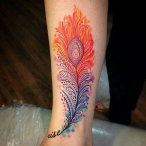 Love feather tattoos