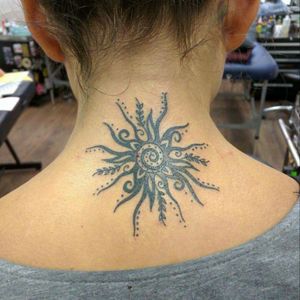 A sun tattoo! My most resent one! Done in Melbourne at Dynamic Tattoo