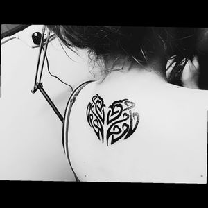 This was taken just after being completed. Have to say it's probably the most beautiful part of my body right now 😊#happy #beautiful #tribal #heart #upperback