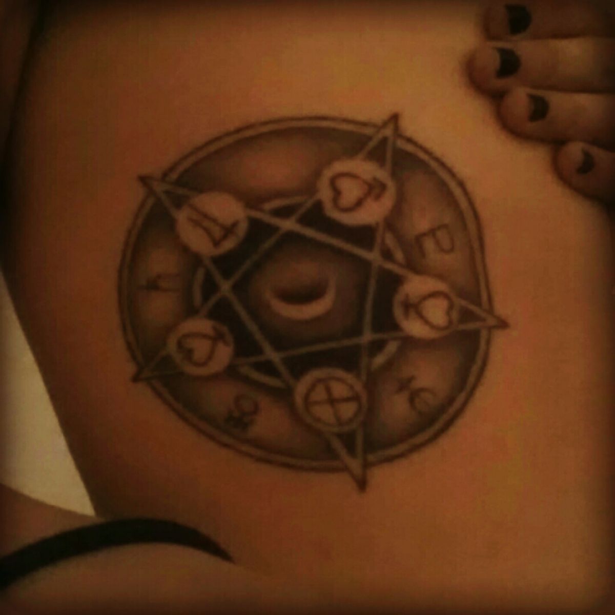 planets symbols tattoo