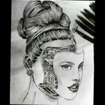 #draw #drawing #hair #style #face #bio #head #biomechanical #biomech #mechanical #tattoo #art #tattooartist