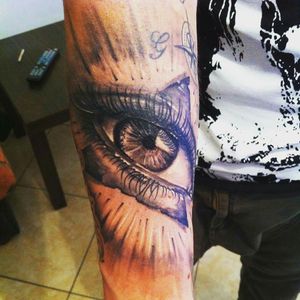 Realistic #tattoos #eye #eyetattoo #blackandwhite#ink