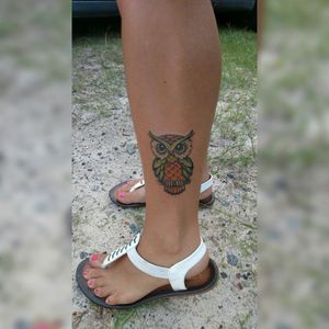 Owl done by Ken @FirehouseTattoo in Remerton, GA #owl #perfect