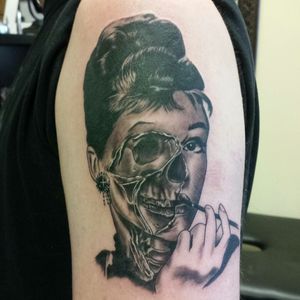 Audrey Hepburn zombie by me @djwtattoos