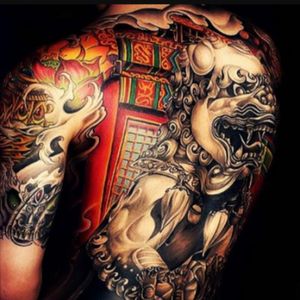 #dreamtattoo saving for a foo dog on my back more traditional but the colours on this piece are amazing.