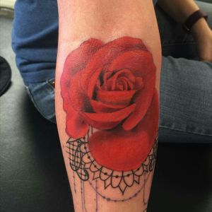 My red rose on my lower right arm.I am loving adding to my sleeve!!