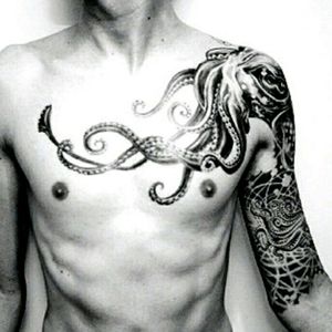 I want this with tentacles going across chest n down arm as a cover up.#dreamtattoo
