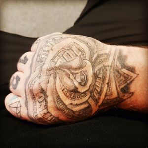Og-abel money rose tattoo by pete cox