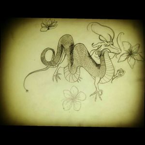 Project#dragon #drawing #flower