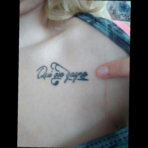My first tattoo, done for my daddy who served the French commando Marine 1RPIMa years ago. Means "who dares wins" in french. First man of my life <3#tattoo #whodareswins