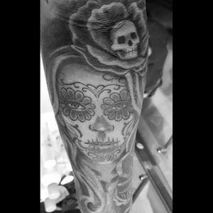 Autoportrait as a sugar skull by valras tatoo