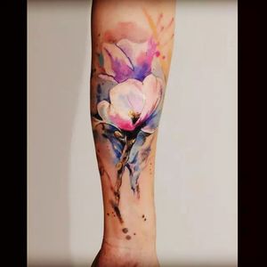 Something that I came across on the net. #flowertattoo #watercolor