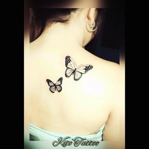Amamos los pequeños detalles y la delicadeza del diseño .. Inspirados en la naturaleza .. Mariposas #tattoo #tatuaje #mariposa #butterfly #butterflytattoo