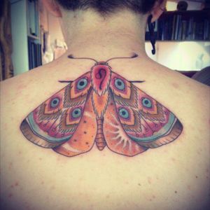 #moth #peacockfeather #sun #moon #leo #zodiac  #favourite #insect #18thbirthdaytattoo #color 