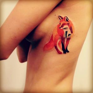 #fox #watercolour #watercolourtattoo #geometric #dreamtattoo #tattooidea