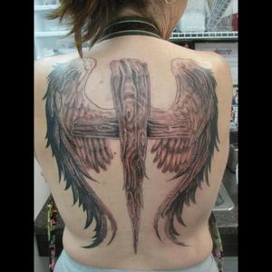 Right after my back piece was done before it healed.
