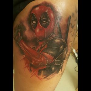 #Deadpool  done at Evian Les Tattoo Convention, France. By Audie Murphy out of Fresno, CA.