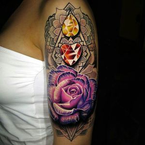 This is Awesomeness !! Love the bright bold rose...#dreamtattoo