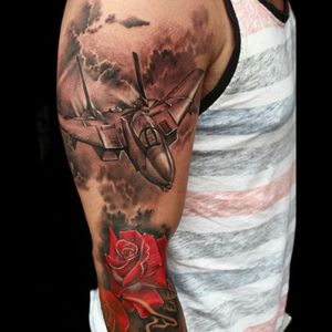 #mydreamtattoo  something like this but change thé plane for a f/a-18 been working for 25 years onthat baby so proud