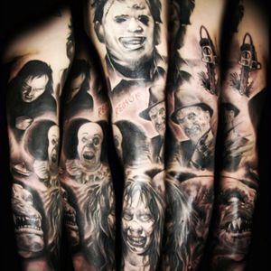 Would love something like this, on my leg. All the classic and best horror movie characters 👌🤘💕🗡 #dreamtattoo