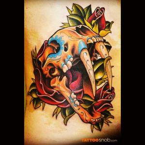 #skull #animalskull #rose #color