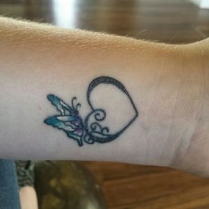 My mom and I got this heart paired with a butterfly as a matching tatoo. They're located on our wrists. We both love tatoos and getting this was amazing.