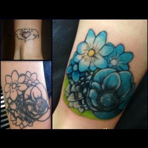 My only cover up. Regret covering it now.  Blue is my favorite color.