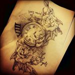 #dreamtattoo #pocketwatch #roses #meaning #meaningful @amijames a mix of old school traditional for the pocket watch and realism for the roses with a quote going around it .. " how long is forever? .. Sometimes, just one second"