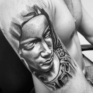 PIETA de MICHELANGELO.By Alexandre Dallier#tattoodo #tattoo #tattooing #tattooartist #tattooist #realism #blackandgraytattoos #blackandgrey #thebesttattoo #amazing #beautiful