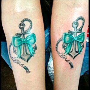 #anchors #bow #matching #sisters #bestfriendtattoo