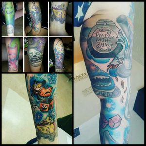I hate it that pictures don't do it justice, but my #nightmarebeforechristmas #sleeve