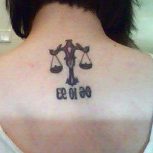 Libra and my birthdate, my first tattoo got ot when i was 18 and still love it#iceland #firsttattoo #libra #birthdate #blackandredtattoo #blackandred