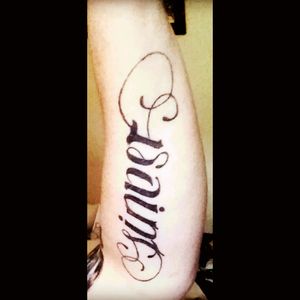Saint/sinner ambigram. "Perspective is everything"
