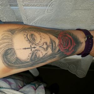 #forearm #dayofthedead #redrose