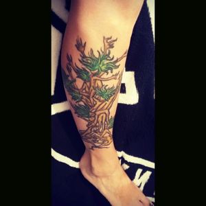 In progress. A tree of people my daughter painted when she was 15.  #mydreamtattoo