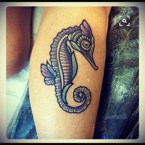 My #dreamtattoo is a tattoo of a seahorse to honer my dad. My daddy died during a traincrash on february the 23th this year near Dalfsen, the Netherlands . My dad was the train driver on the train that crashed in to a platform on a level crossing. My dad died on my daughter's 5th birthday... the reason that I want it to be a seahorse is because my dad had a little obsession about this beautiful creatures... male seahorses give birth to baby seahorses. He found that so fascinating!! So my #dreamtattoo would be a seahorse for my dad... ❤