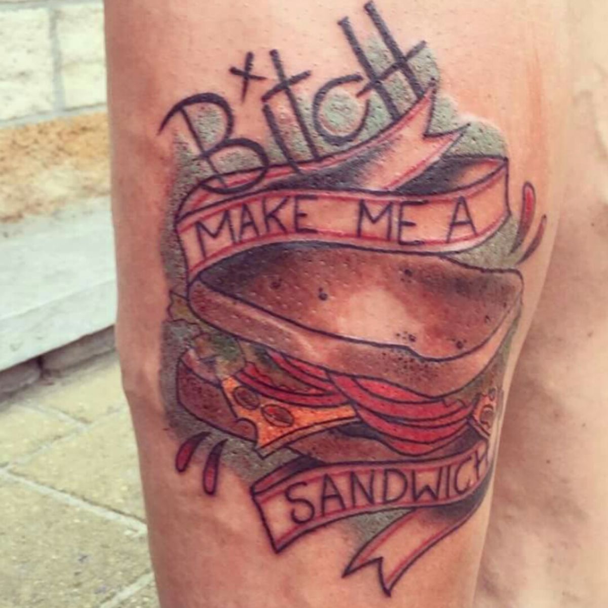 Tattoo uploaded by Philippe • Make me a sandwich • Tattoodo