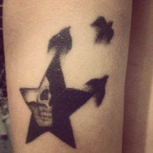 My dreams never die, they are just getting bigger - The meaning behind my 3rd tattoo, done in 2014 #skull #skulltattoo #Star #threelittlebirds
