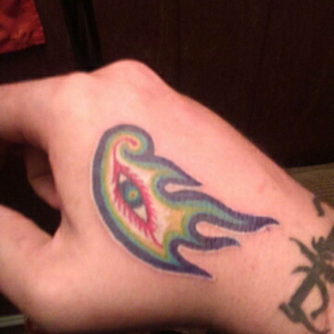Flaming Eye by Rustin Revilla  Progressive Tattoo Lindenhurst NY Alex  Grey  TOOL  Lateralus  rtattoos